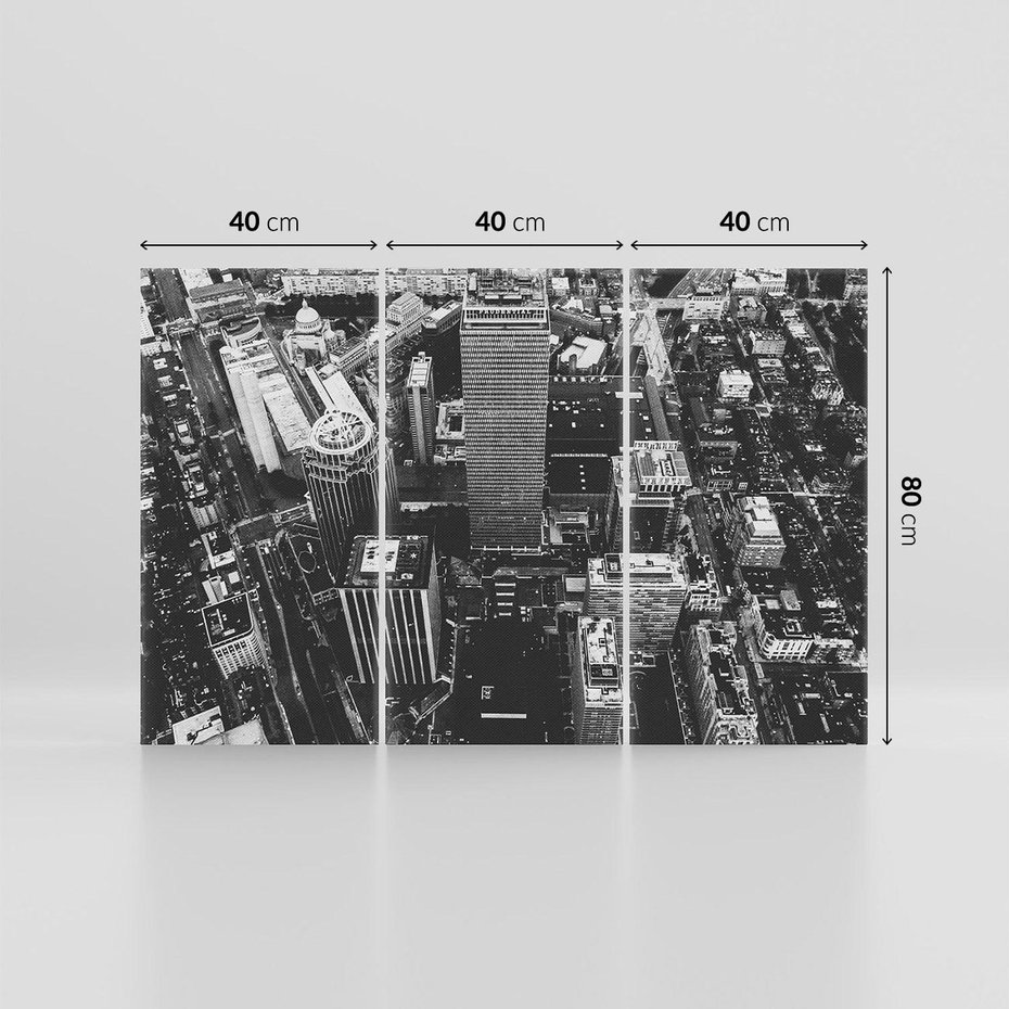 Obraz na płótnie 120x80 - Kontrastujące miasto - miasto, biało