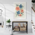Plakat bez ramy 21x30 - Kolorowe Pasmo - kwiaty, nowoczesna abstrakcja