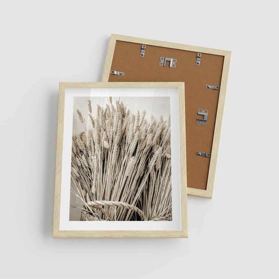 Plakat w ramie 40x50 - Letni Plon - zboże, kłosy zboża - rama drewno