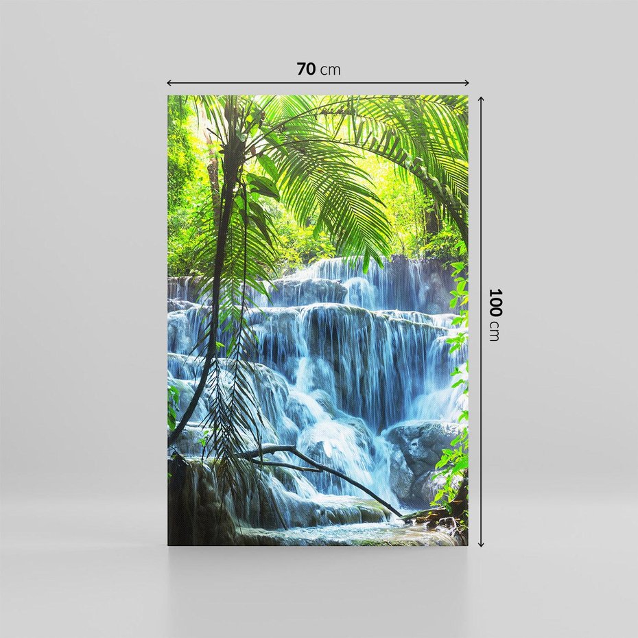 Obraz na płótnie 70x100 - Meksykański wodospad w lesie - wodospad, las