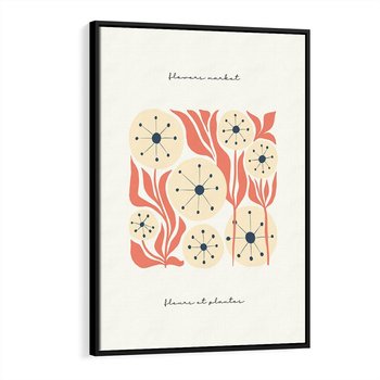 Obraz w ramie 50x70 - Dmuchawce w Abstrakcji - dmuchawce, abstrakcja - rama czarna