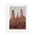 Plakat w ramie 50x70 - Surowość Pustyni - pustynia, kanion - rama biała