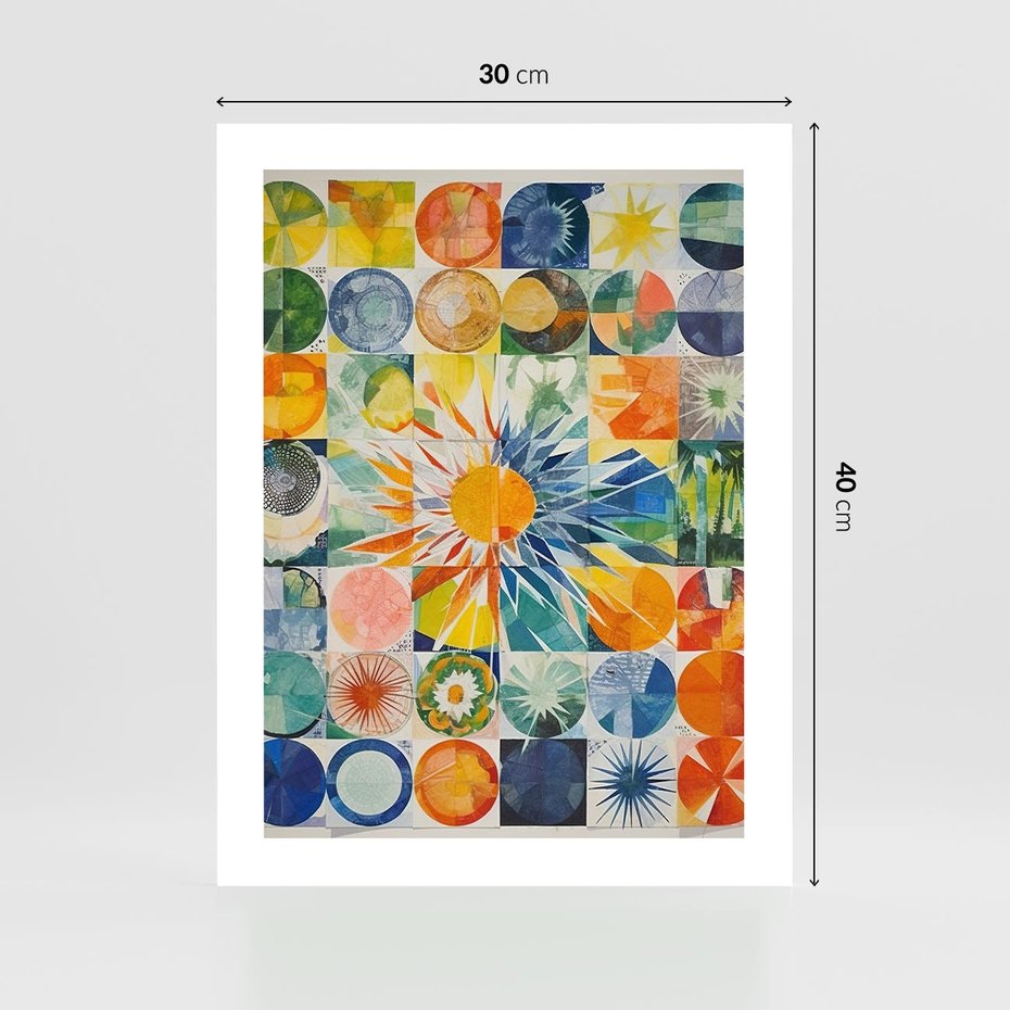 Plakat bez ramy 30x40 - Rozkwitające Wzory Abstrakcji - abstrakcyjny obraz, mnogość kolorów