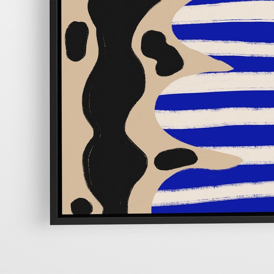 Obraz w ramie 50x50 - Boho Wizje - abstrakcyjny plakat, ciekawe formy - rama czarna