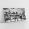Obraz na płótnie 120x60 - połączenie ikonicznego miasta - most, Nowy Jork