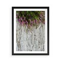 Plakat w ramie 50x70 - Fioletowe Wrzosy - wrzosy, fiolet - rama czarna