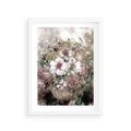 Plakat w ramie 30x40 - Piękno natury na płótnie - kwiaty, olejne - rama biała