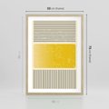 Plakat w ramie 50x70 - Geometryczna Harmonia - geometria, nowoczesny plakat - rama drewno