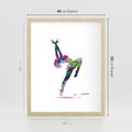 Plakat w ramie 40x50 - Taniec w akwareli - taniec, akwarela - rama drewno