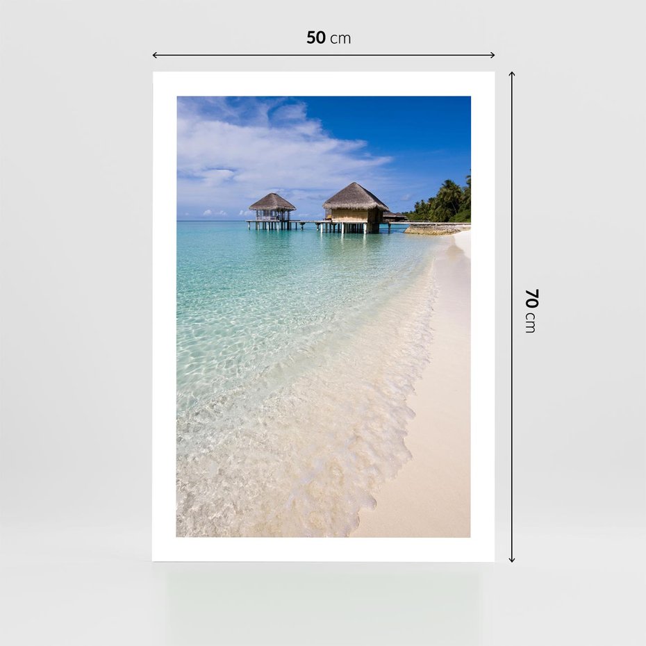 Plakat bez ramy 50x70 - Rajski klimat plaży tropikalnej - plaża, tropiki