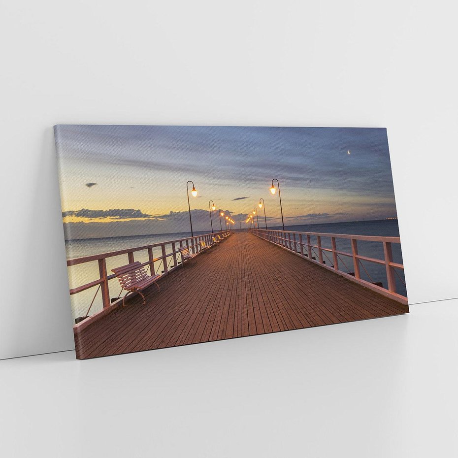 Obraz na płótnie 100x50 - romantyczny spacer nad morzem - Molo, Sopot