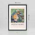 Plakat w ramie 50x70 - Sztuka z Reprodukcją G. Klimta - Gustav Klimt, reprodukcja - rama czarna