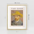 Plakat w ramie 40x50 - Autoportret van Gogha - van gogh, autoportret - rama drewno