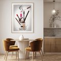Plakat w ramie 30x40 - Moda, makijaż i relaks - moda, makijaż - rama drewno