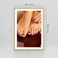 Plakat w ramie 50x70 - Manicure i Pedicure - manicure, pedicure - rama drewno