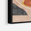 Obraz w ramie 50x50 - Miedziana Ekspresja - abstrakcyjne kształty, plamy - rama czarna