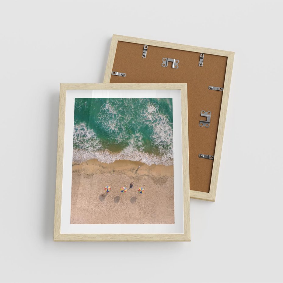 Plakat w ramie 40x50 - Letnie Wakacje na Horyzoncie - plaża, morze - rama drewno