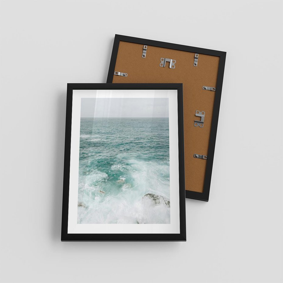 Plakat w ramie 30x40 - Wzburzony Żywioł - morze, ocean - rama czarna