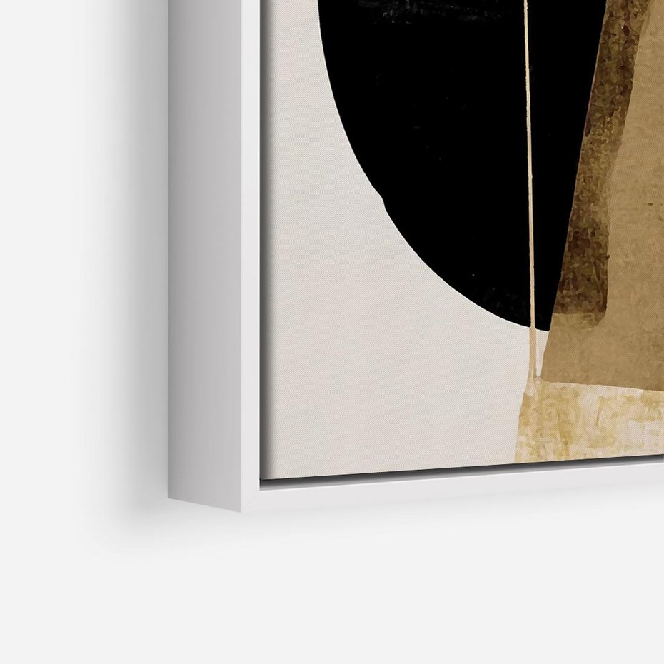 Obraz w ramie 50x50 - Wibracje Barw Ziemi - abstrakcyjny obraz, dziwne formy - rama biała