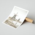 Plakat bez ramy 21x30 - Wiejskie Młyny: Rustykalna Fotografia - młyny, rustykalna fotografia