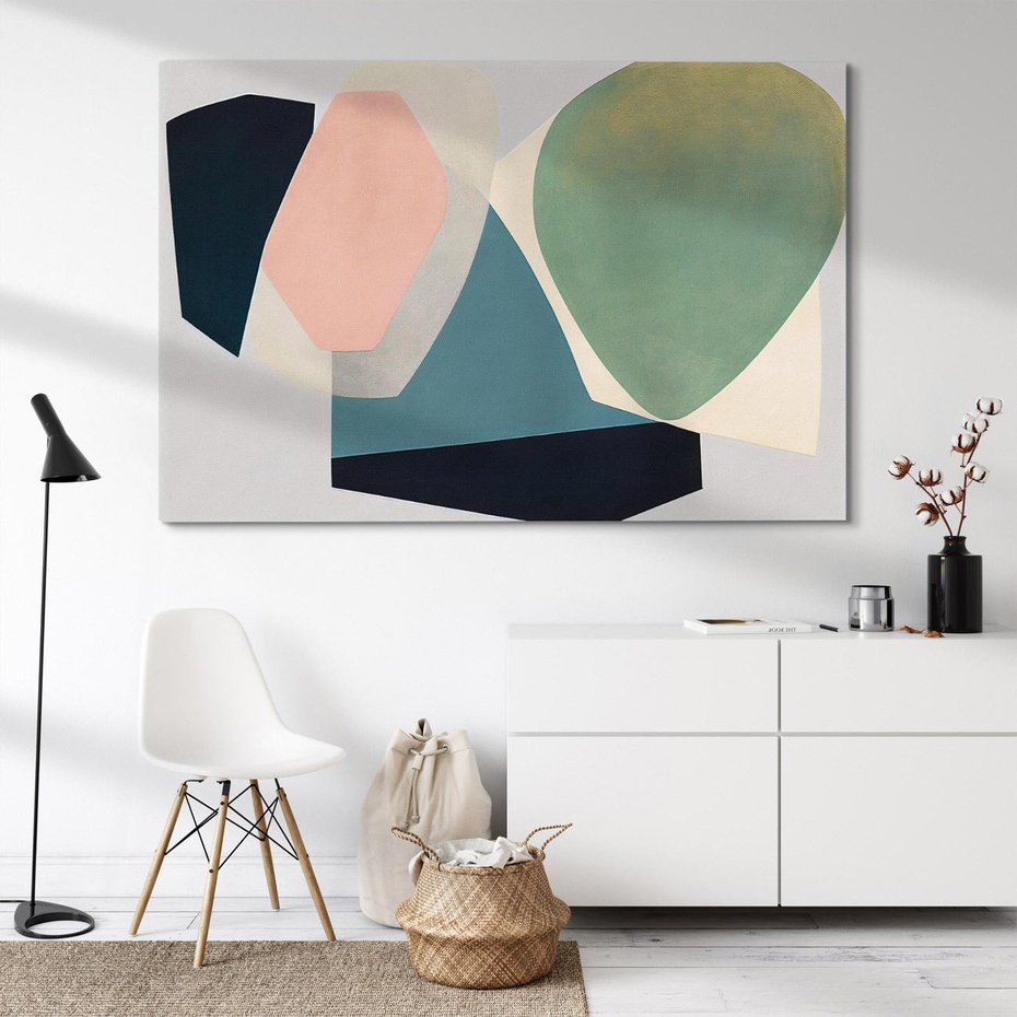 Obraz na płótnie 120x80 - Szare Tło Plam - abstrakcyjne plamy, kształty