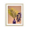 Plakat w ramie 40x50 - Delikatne Piękno - palma, pastele - rama drewno