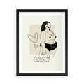 Plakat w ramie 50x70 - Moc to Ona - rysunek, sztuka nowoczesna - rama czarna