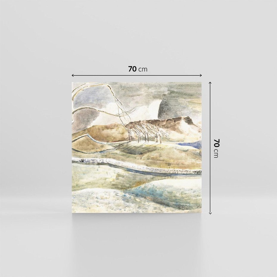 Obraz na płótnie 70x70 - Moonrise over Cleeve Hill (1945), Paul Nash - Reprodukcja - reprodukcja, obraz na płótnie