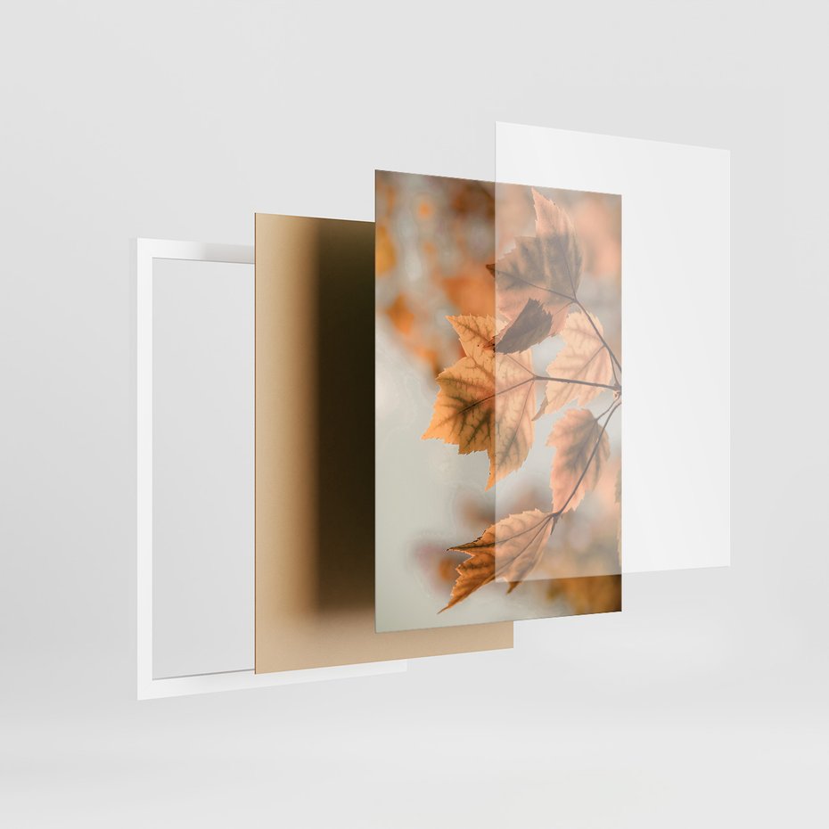 Zestaw obrazy w ramie 50x70 galeria - Jesień, w, mieście - rama biała