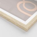 Plakat w ramie 50x70 - Wystylizowana Rewolucja - minimalistyczny obraz, nowoczesny - rama drewno