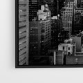 Obraz w ramie 100x70 - Wibracje Miejskiego Życia - miasto, wieżowce - rama czarna