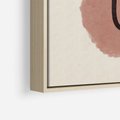 Obraz w ramie 80x120 - Abstrakcyjna Harmonia - abstrakcyjne nieregularne kształty, minimalistyczny plakat - rama drewno