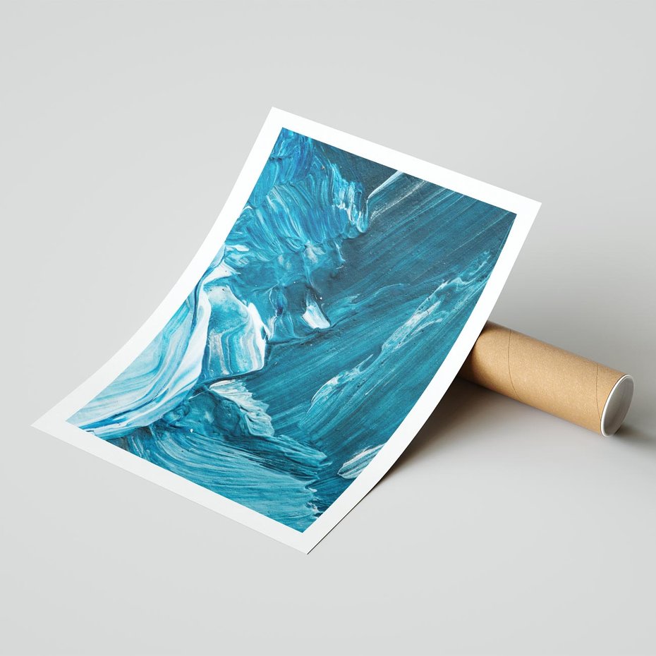 Plakat bez ramy 21x30 - Wyrazista abstrakcja w akwareli - abstrakcja, akwarela