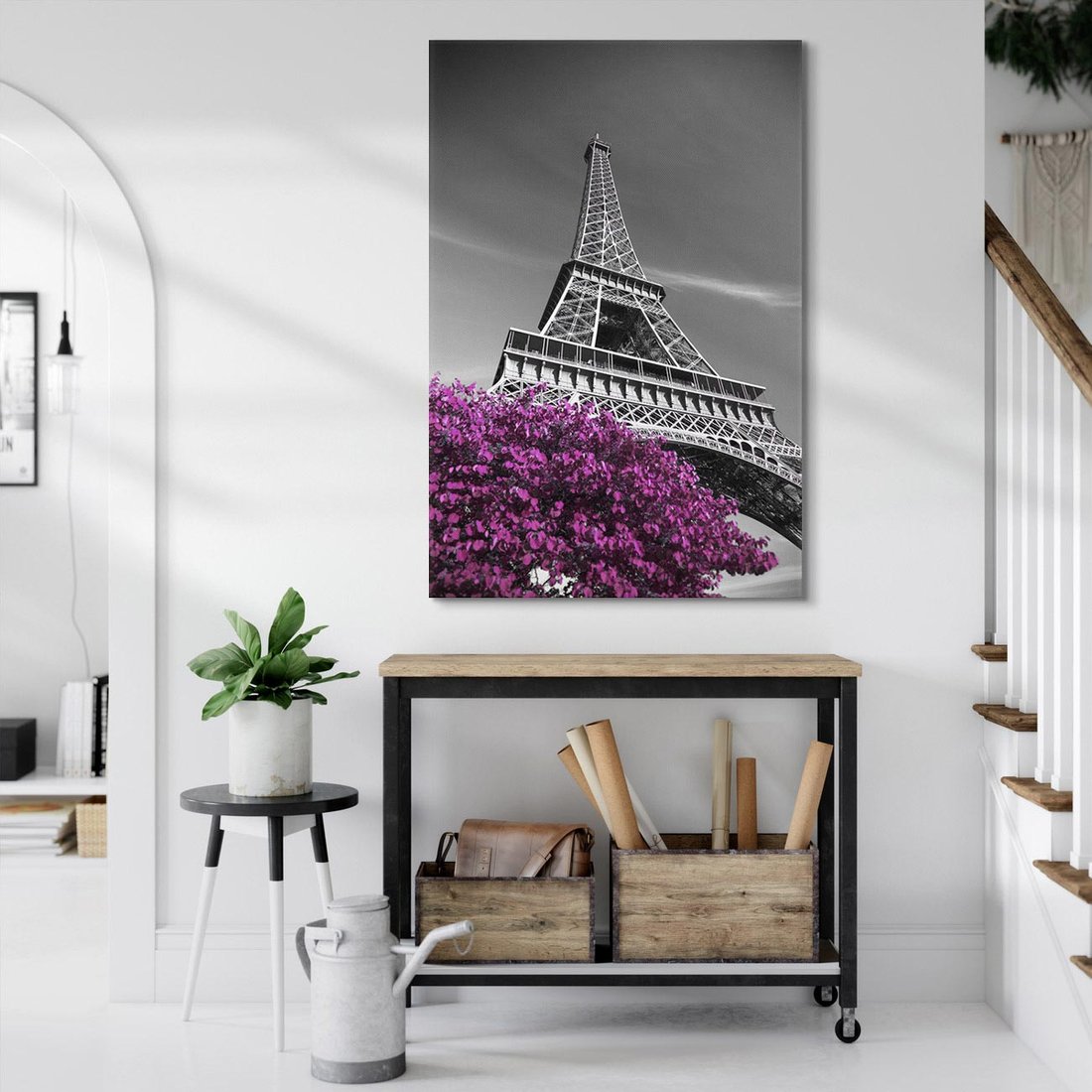 Obraz na płótnie 70x100 - Urok Eiffla w Paryżu - Eiffla, Paryż