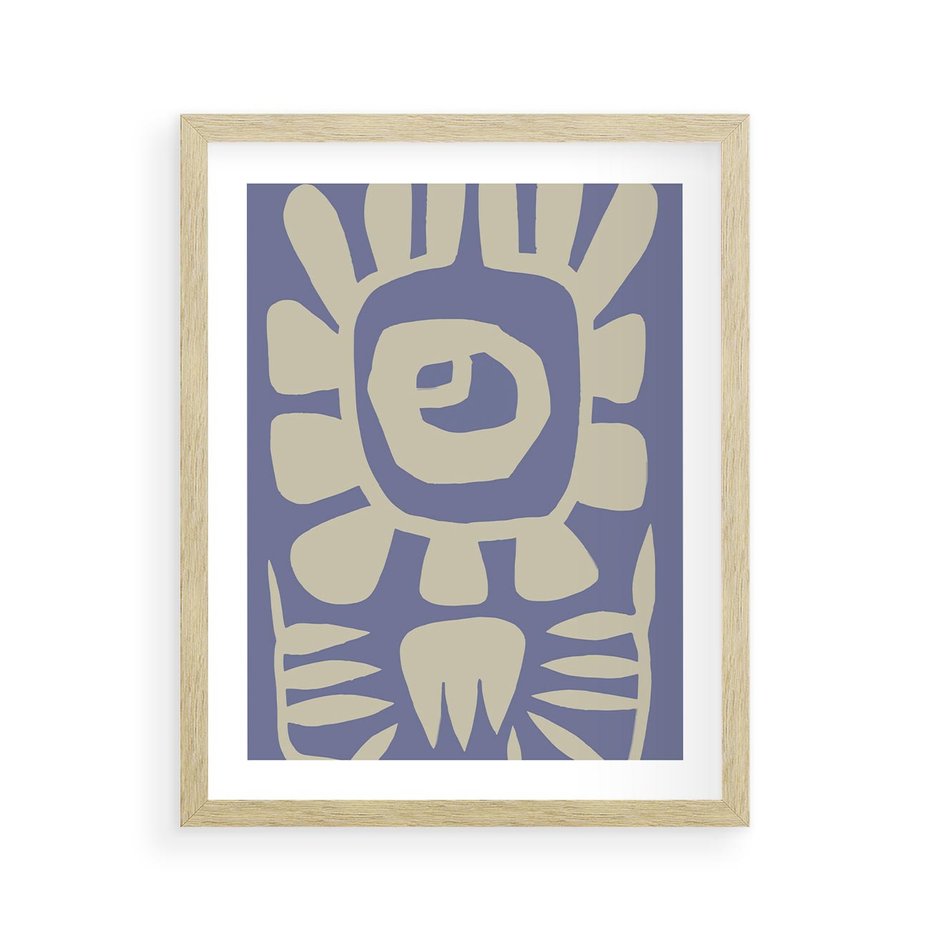 Plakat w ramie 40x50 - Widok Abstrakcyjny - skandynawski styl, plakat - rama drewno