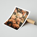 Plakat bez ramy 21x30 - Ciepło Jesieni - jesienne pomarańczowe liśćie, jesień