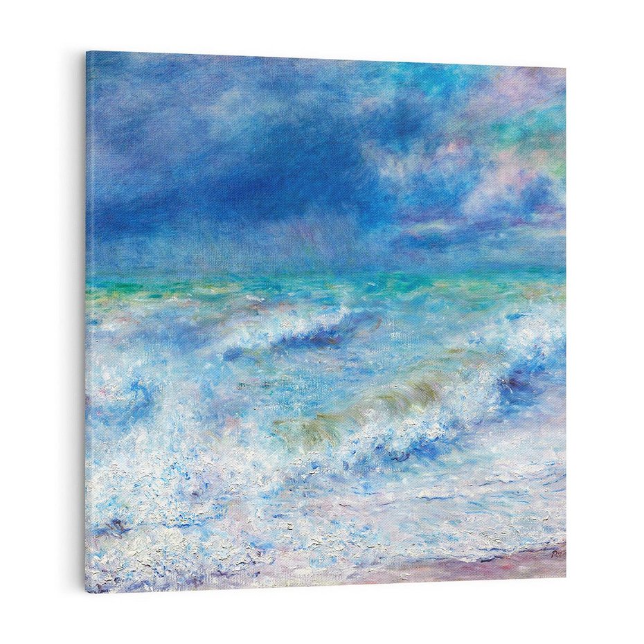 Obraz na płótnie 40x40 - "Seascape" (1897), Pierre-Auguste Renoir - Reprodukcja - reprodukcja, obraz na płótnie