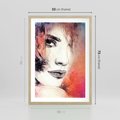 Plakat w ramie 50x70 - Kobieta w sztuce - portret, kobieta - rama drewno