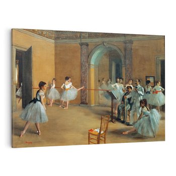 Obraz na płótnie 100x70 - The Dance Foyer at the Opera on the rue Le Peletier (1872), Edgar Degas - Reprodukcja - reprodukcja, obraz na płótnie