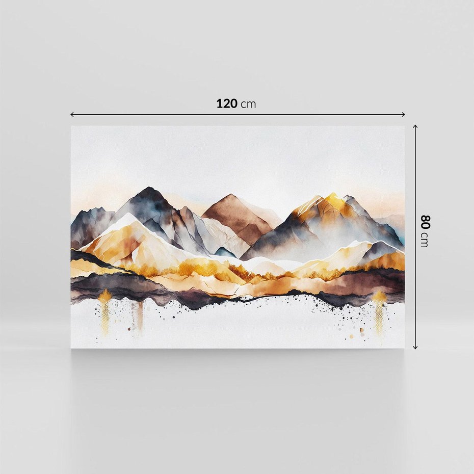 Obraz na płótnie 120x80 - Górska Grafika - góry, krajobraz