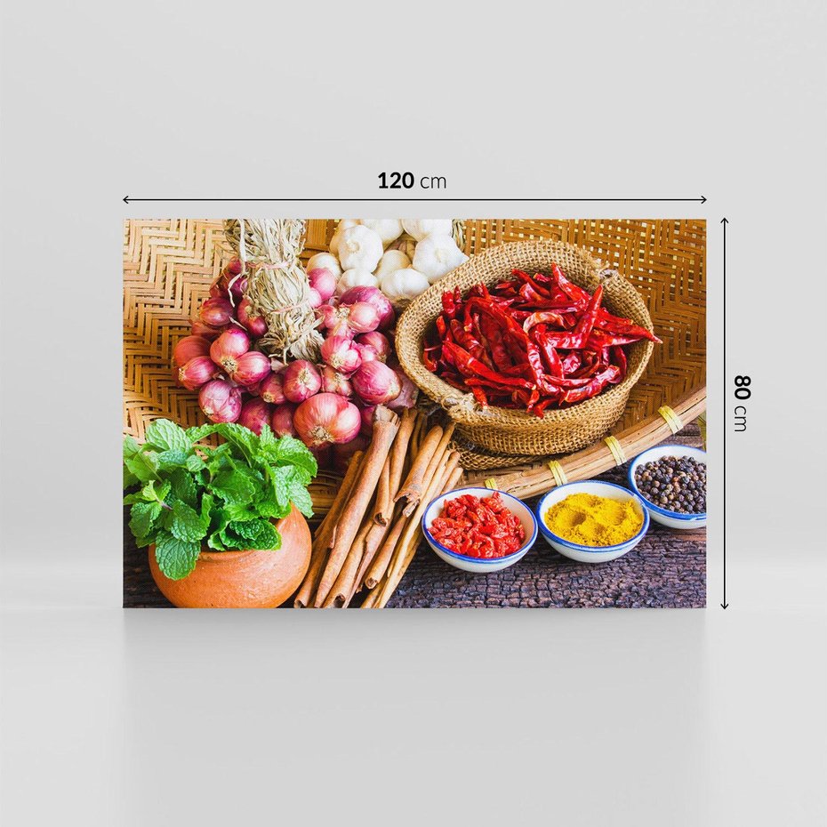 Obraz na płótnie 120x80 - Pełnia azjatyckich smaków - przyprawy, azja