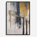 Obraz w ramie 50x70 - Odyseja w świetle i cieniu - abstrakcja, porysowana ściana - rama czarna