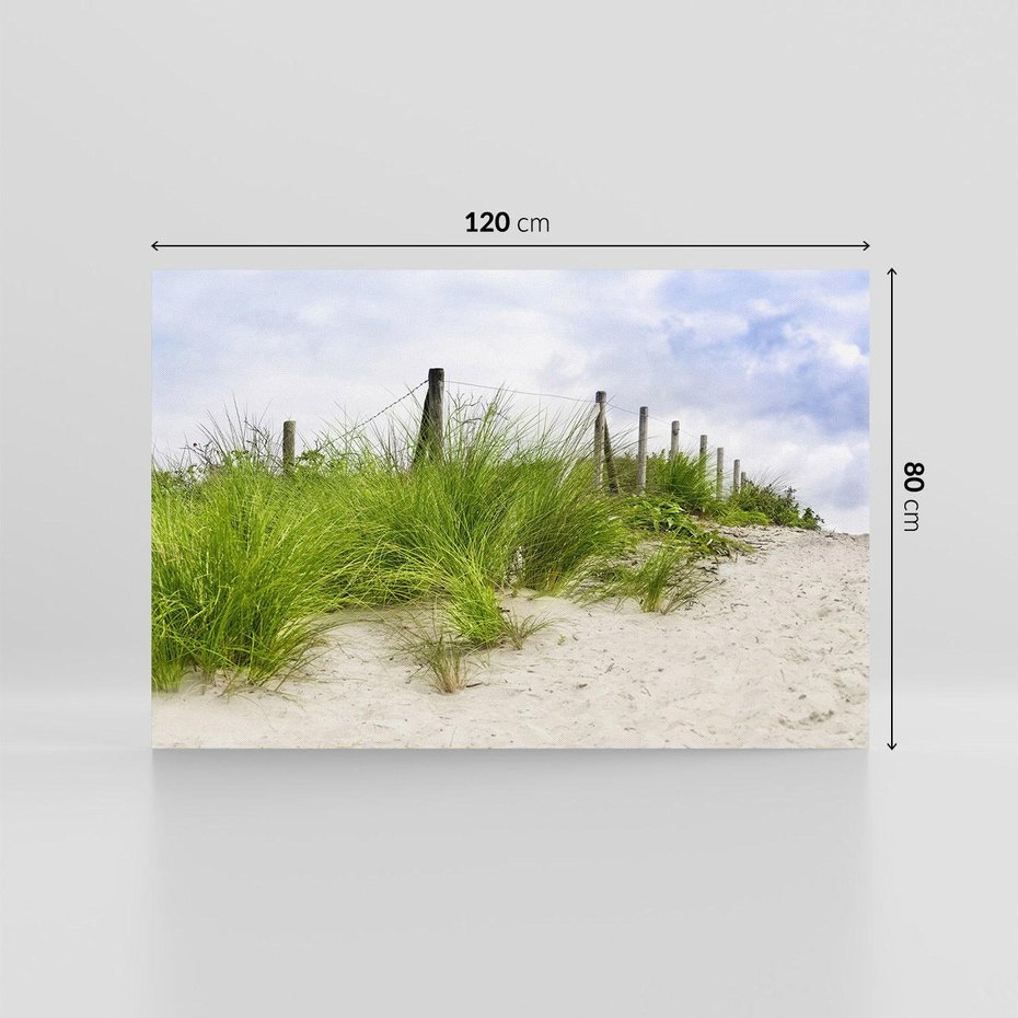 Obraz na płótnie 120x80 - Rajskie wydmy nad plażą - plaża, wydmy