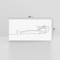 Obraz na płótnie 120x60 - Postać na Łóżku - one line art, szkic