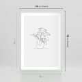 Plakat w ramie 50x70 - Rozkwitające Formy - szkic, minimalizm - rama biała