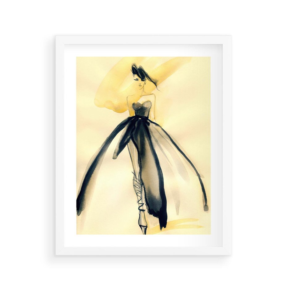 Plakat w ramie 40x50 - Ekspresja Wyrazu - abstrakcja, kobieta - rama biała