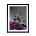 Plakat w ramie 50x70 - Urok Eiffla w Paryżu - Eiffla, Paryż - rama czarna