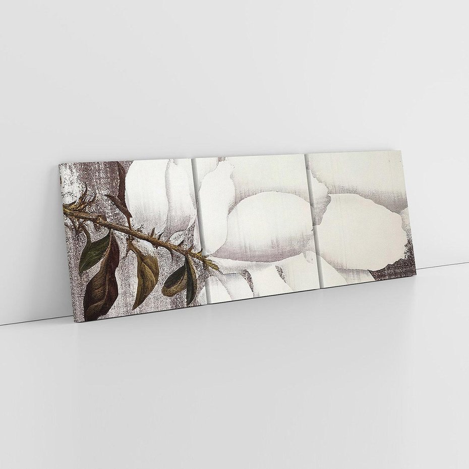 Obraz na płótnie 150x50 - Tekstura Kwiatu - białe kwiaty, duży kwiat