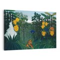 Obraz na płótnie 120x80 - "Uczta Lwa" (1907) Henri Rousseau - Reprodukcja - reprodukcja, obraz na płótnie