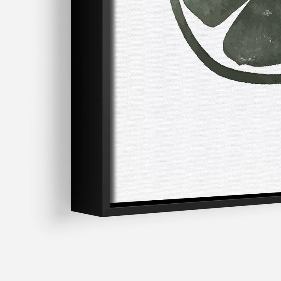 Obraz w ramie 70x100 - Cytrynowe Echo - minimalistyczny plakat, cytryna - rama czarna